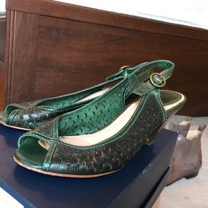 Frye sling backs peep toe